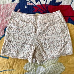 Anthropologie lace overlay shorts